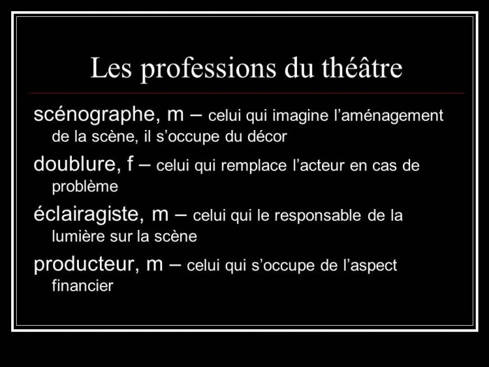 Презентация - Théâtre