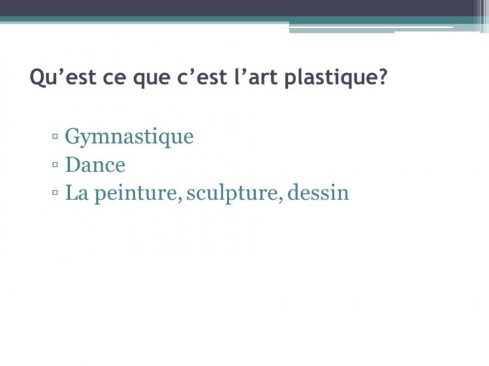 Презентация - ARTS PLASTIQUES (Живопись)